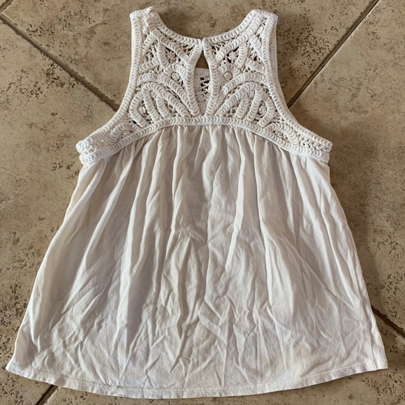 LOFT Cream Crochet Sleeveless Top XS - Picture 4 of 4